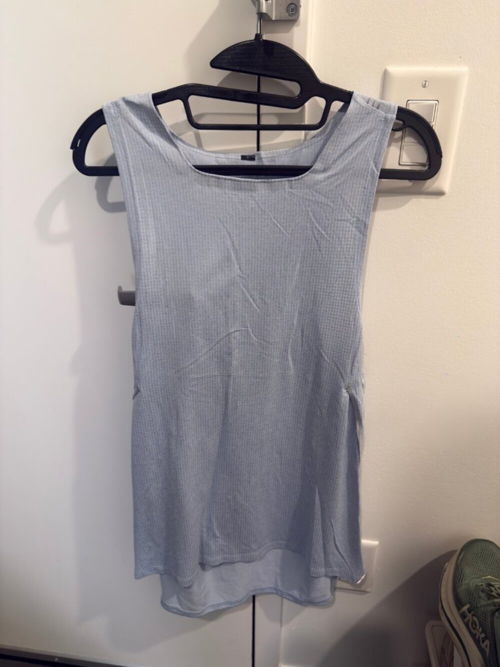 Lululemon Metal Vent Tech Running Tank Top Men's M Light Blue Heather